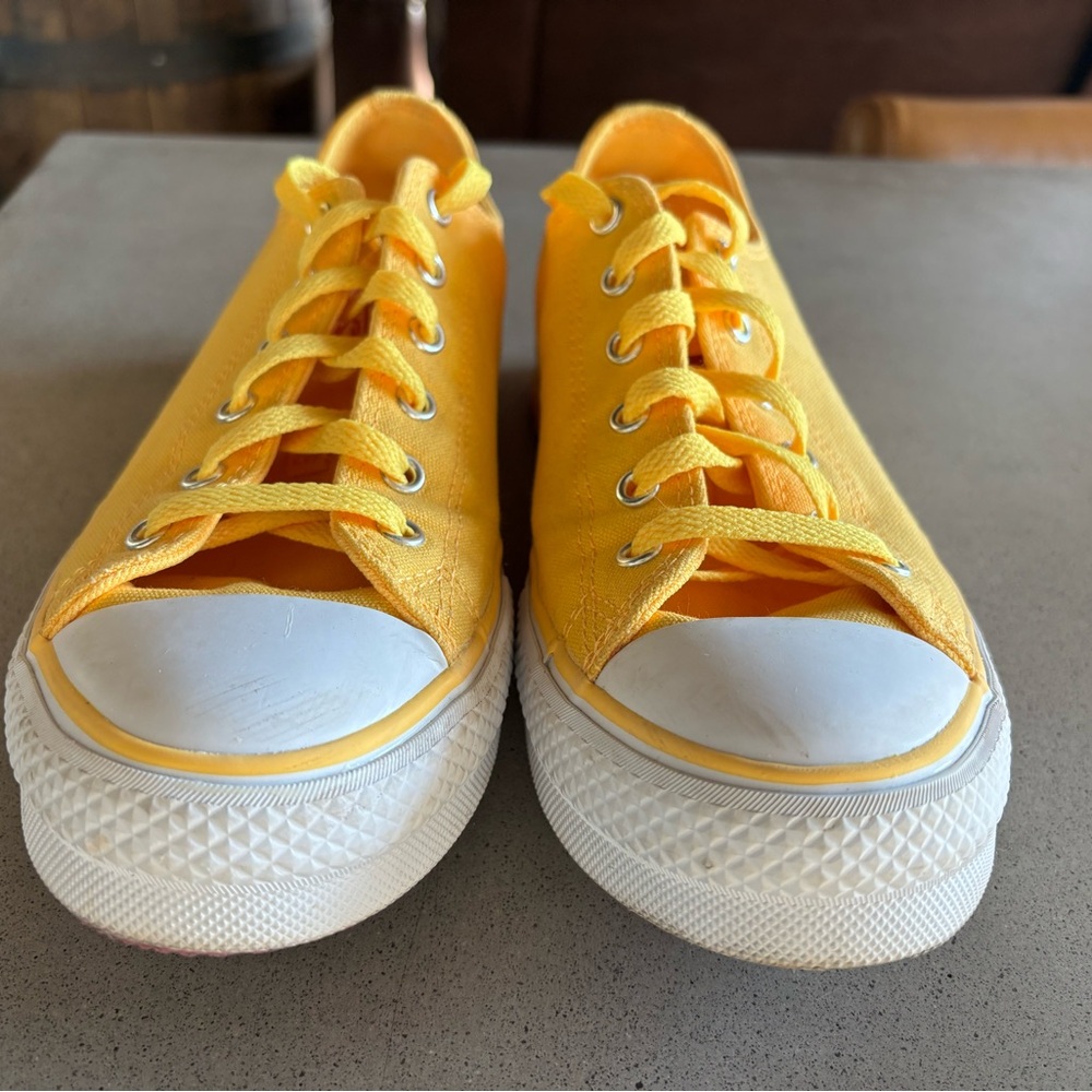 Converse Yellow Low-Top Canvas Women's Sneakers - Picture 2 of 5